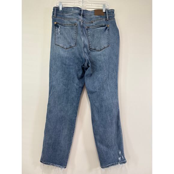 Judy Blue Parkersburg Mid Rise Dad Straight Jeans Size 16 W Stretchy Casual Boho - Picture 11 of 11